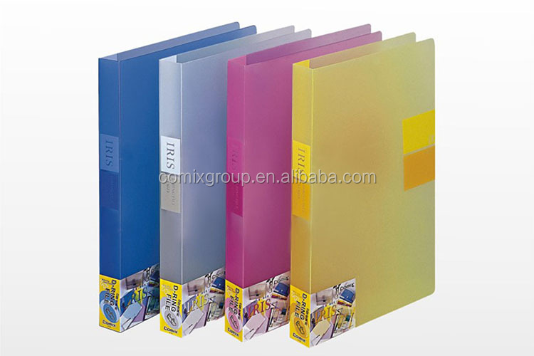 Comix IRIS Low Price File Folder  Colorful Plastic A4 2D Ring Binder