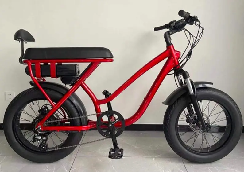 New Design Fat Tire Bike 20 Inch Disc Brake Shimano 7 Speed Lady Fat Electric Bike