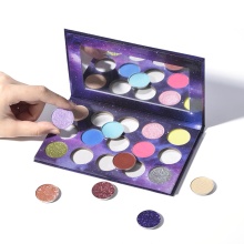 Custom Midnight Purple Galaxy Eyeshadow Palette with Logo