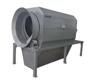 Internally fed drum screen rotary drum screen