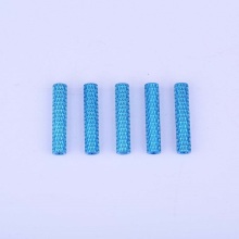 Custom aluminum threaded metal knurled spacer