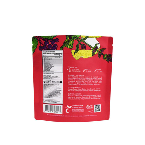 Matt Finish Biobased Cello Bags Zipper Tea Bag