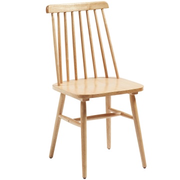 Nature-Inspired Solid Wood Wedding Banquet Chairs - Windsor Style