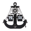 Leises Uhrwerk Metal Anchor Flip Clock