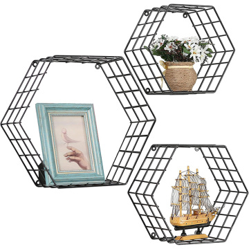 honeycomb like iron living room storage rack