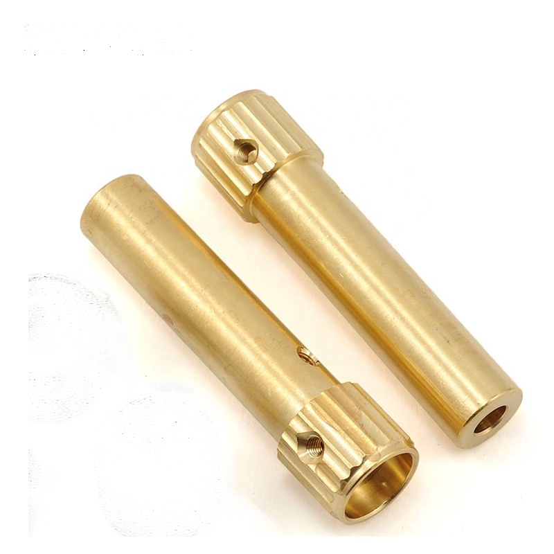 China CNC Machine Lathe turning brass tube parts with thread