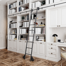 Library And Bookshelf Ladder Steel Sliding Ladder Hardware Kit Sliding Rolling Step Ladder Hardware