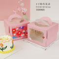 Scatole per torte personalizzate economiche con manico per cupcake con finestra