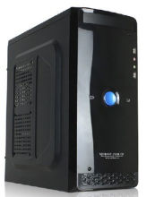Black Structure Mid Tower Computer Cases With Shining Panel