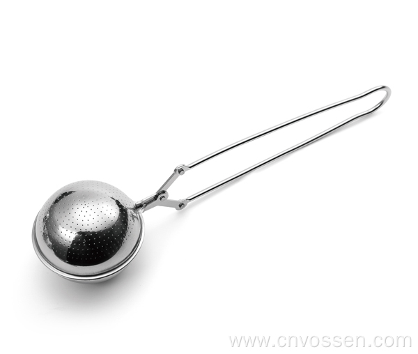 Stainless steel tea ball shaped handle tea infuser