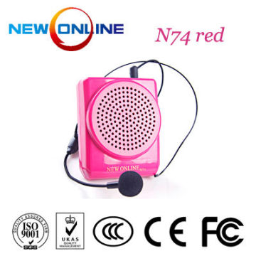 hotsale waistband amplifier , microphone,audio amplifier, megaphone N74 Red