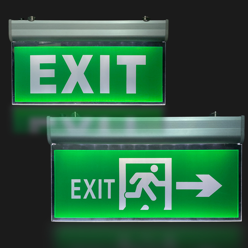 Double side acrylic emergency exit signage lights