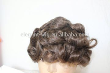 Elegant-wig wholesale remy human hairpiece toupee, skin bleached knots women hair natural hairline