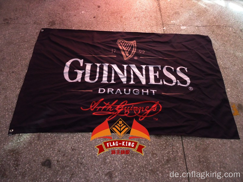 Guinness-Darught-Bierflagge Bar-Werbebanner benutzerdefinierte Guinness-Banner Polyesterflagge