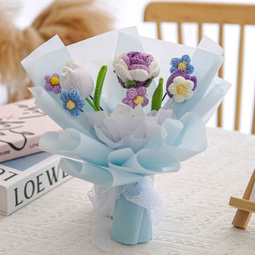 Handmade Crochet Bouquet: Wool Lily of the Valley Flowers