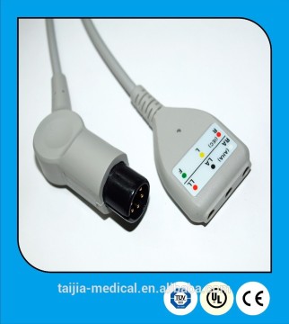 compatible din patient monitor medical ECG trunk cable 3 leads