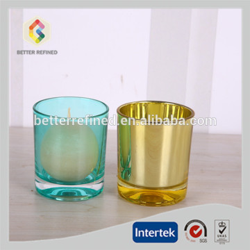 handmade gold glass candle cup