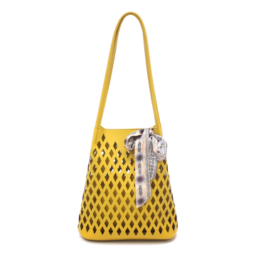 Leather Yellow Shoulder Sling Handbags