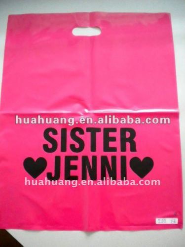 cheap plastic die cut bags printing for sale