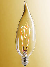 edison bulb with candle tailed light bulb