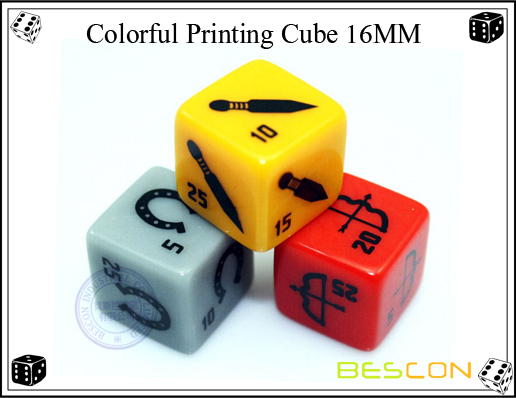 Bunter Druckwürfel 16MM-2 Colorful Printing Cube 16MM-2