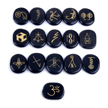 Wholesale Customized Thumb Stones: Natural Quartz Worry Stones with 7 Chakra Energies