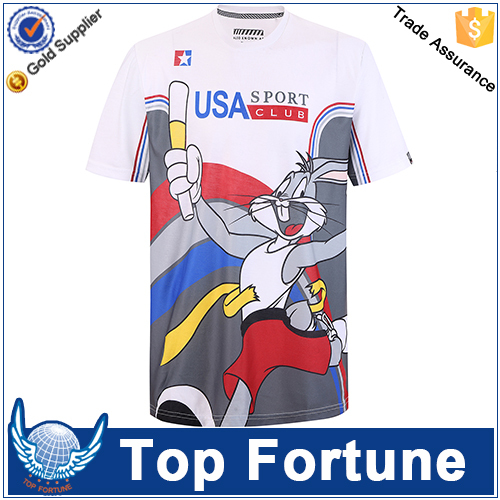 Customized Wholesale unisex short sleeve sublimation 3d full printing t shirt