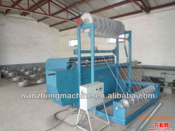 Hinge joint knot field fence weaving machine