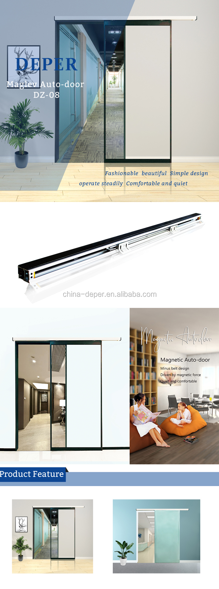 Hot sale Single-Door Magnetic Automatic Sliding Door Opener for Coffee Houses