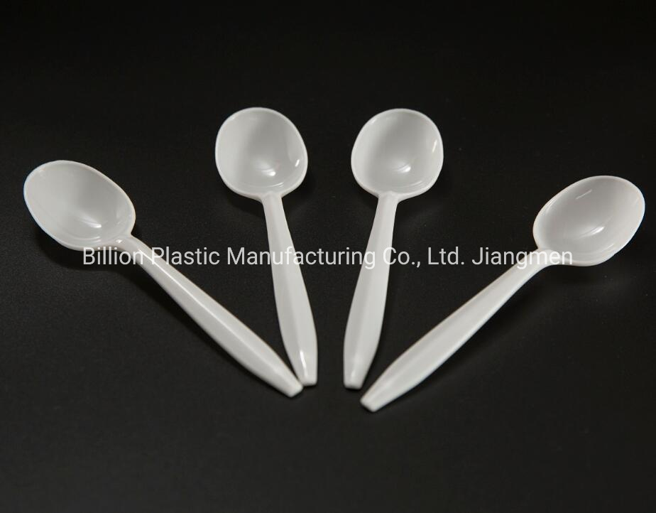 Disposable PP Cutlery Airline Spoon in Flight Catering Plastic Spoon in White