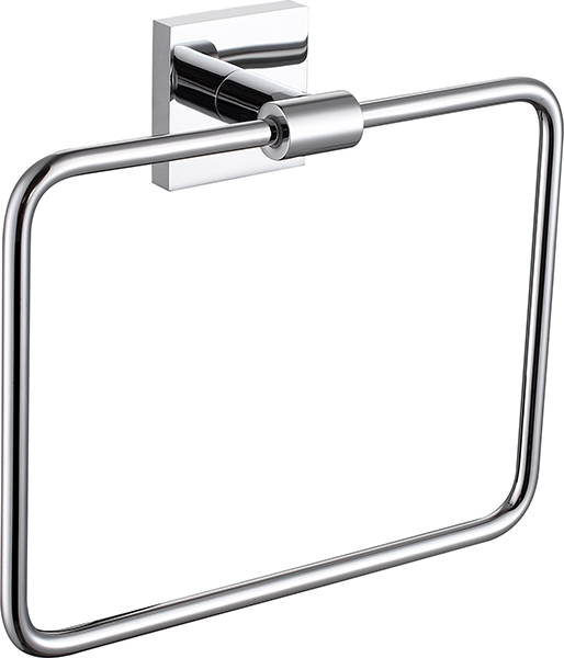 Square Simple Brass Bathroom Wall Mount Towel Ring