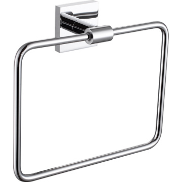 Square Simple Brass Bathroom Wall Mount Towel Ring