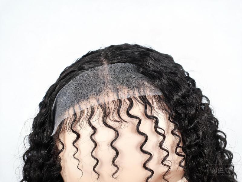 Natural Black Kinky Curly Lace Front Wig Human Hair