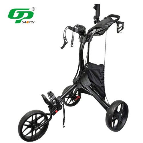 Luxury foldable freestanding control golf cart trolley.