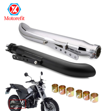 Modified Exhaust Pipe with Muffler for Cafe Racer Motorcycles