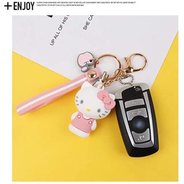 Phim hoạt hình Keychain Hello Kitty Phụ nữ Purse Bùa chú