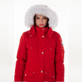 Fashion einreihige rote Daunenjacke