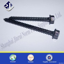 Black finished Hex flange wood screw