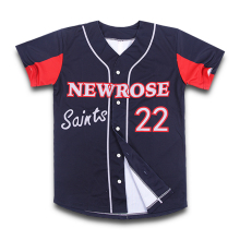Custom baseball buttons shirt baseball jersey wholesale