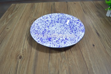 34cm Splatter Enamel Plate Pie Dish