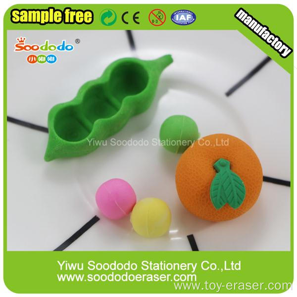 Rubber Fruit Shaped Eraser For School Students