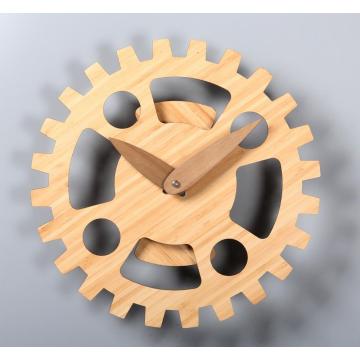 14 Inch Wooden Serrated Gear Wall Clock