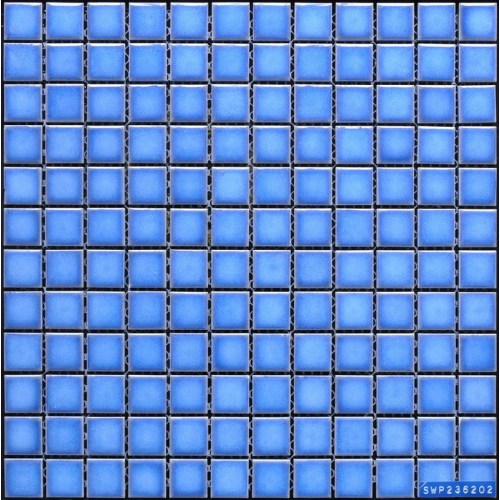 Mosaïque de porcelaine émail bleu fissuration