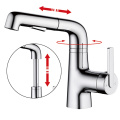 Lavatory Pull Down Vessel Sink Faucet with Spout