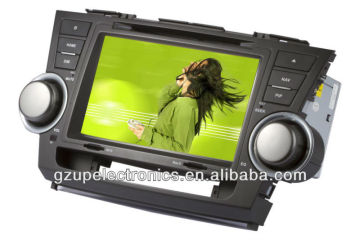 touch screen 8 inch special car radio dvd player player for toyota Highlander 2009 with GPS BT IPOD steering wheel control