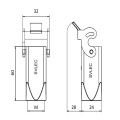 Montaje de superficie de capucha de metal H3A