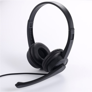 In-Line Control Noise Cancelling USB Chat Headset with Microphone for 3.5mm Computer