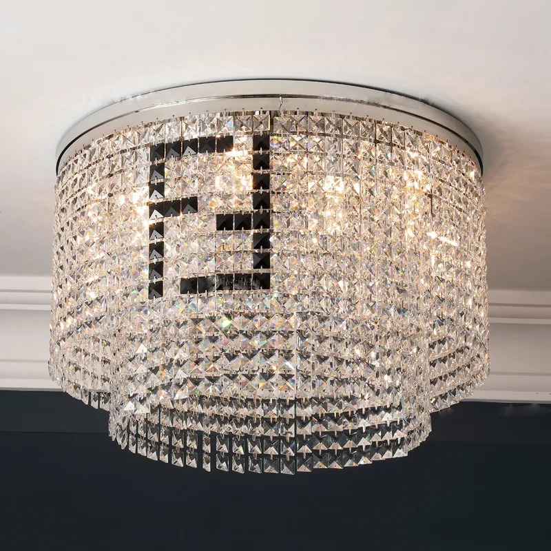 Elegant Modern Crystal LED Ceiling Light for Chic Interiors