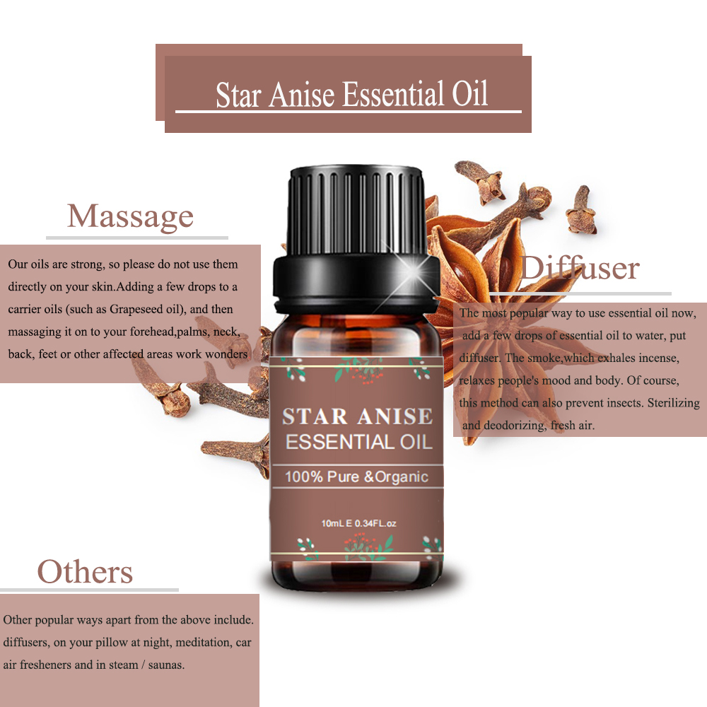 Pure Organic Natural Extract Star Anise Oil esencial