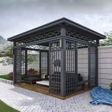 Elegant Aluminum Glass Enclosure for Business Spaces